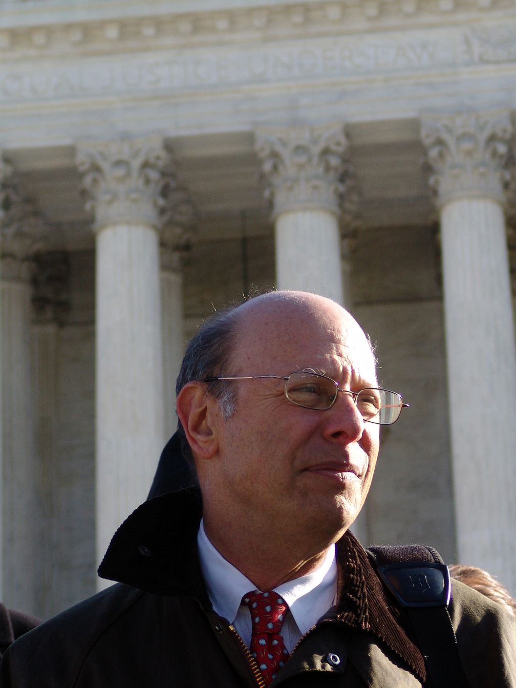 Michael Ratner in front of the US Supreme Court