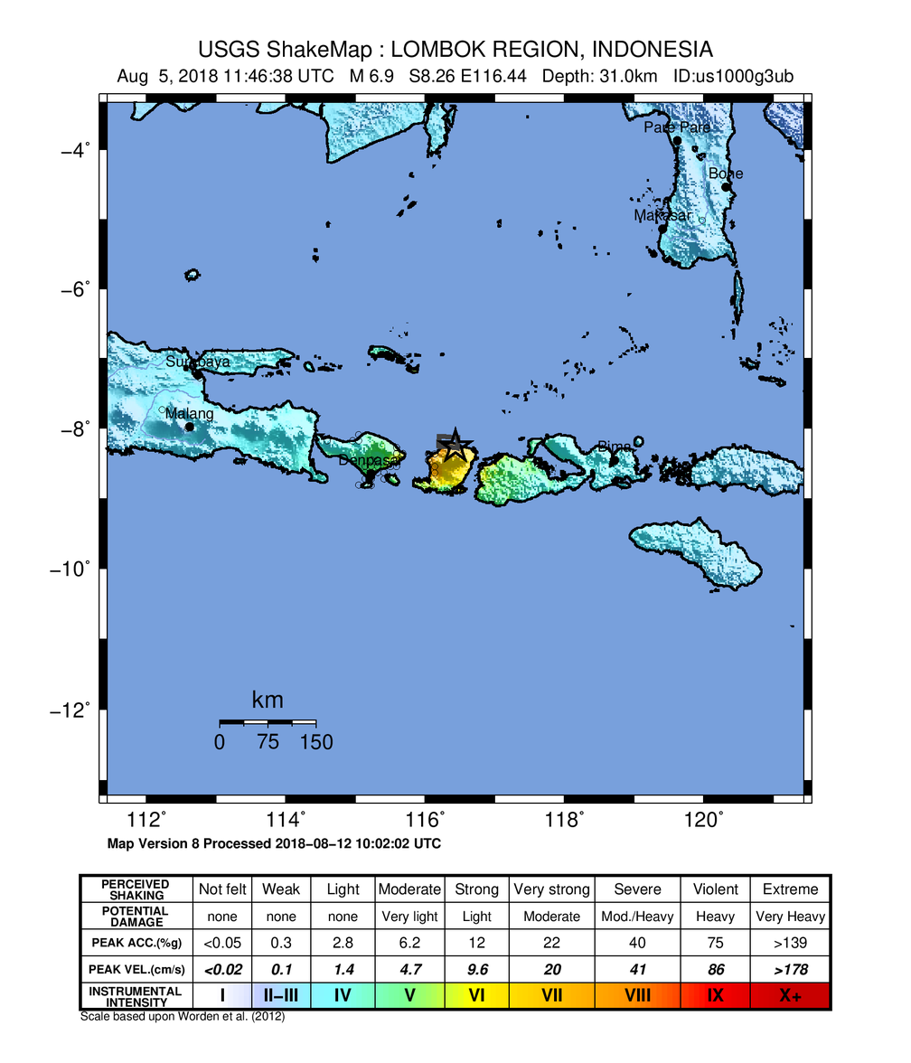 Lombok-Erdbeben vom August 2018