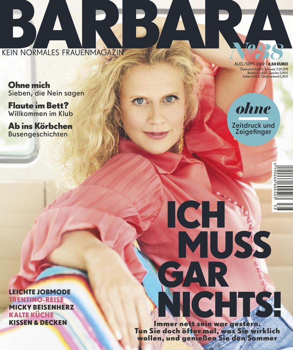 BARBARA Cover 38/2019 (EVT: 4.Juli 2019). Bild: "obs/Gruner+Jahr, BARBARA"