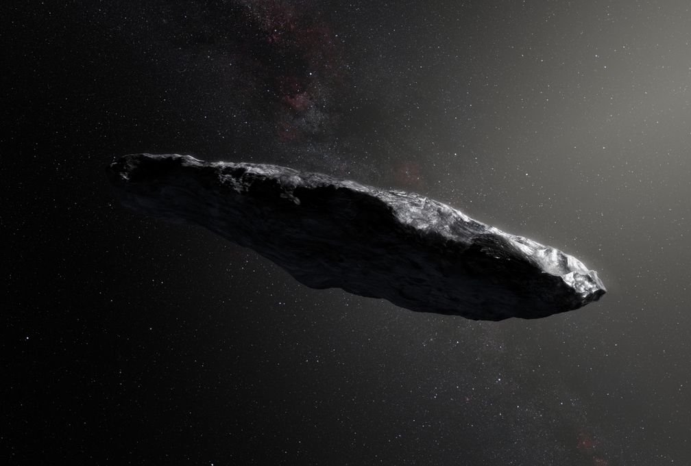 Phantasiedarstellung von 1I/ʻOumuamua