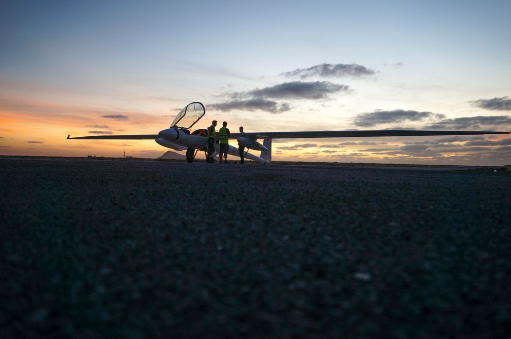 Die Insal Sal bildet in den nächsten Wochen die Basis für das Forschungsflugzeug Stemme.
Quelle: Foto: Burkard Baschek/HZG (idw)