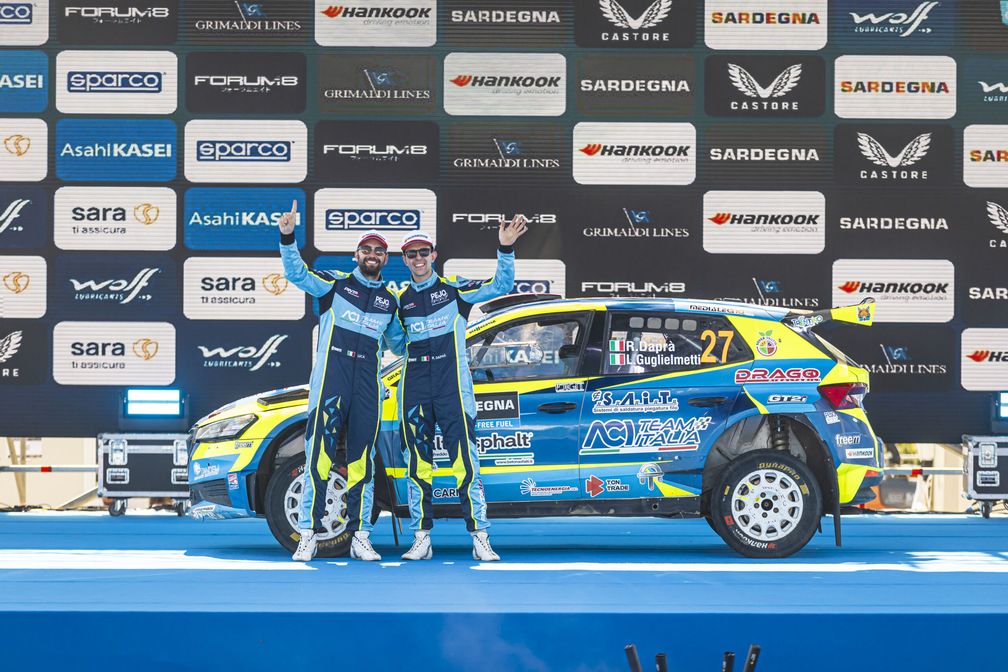 Roberto Daprà und Beifahrer Luca Guglielmetti (2025) Bild: SMB Fotograf: Skoda Auto Deutschland GmbH