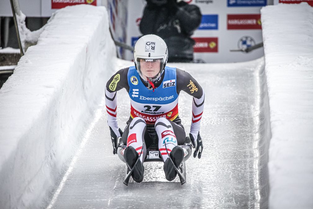 Österreichs Madeleine Egle beim Weltcup 2022 im sächsischen Altenberg