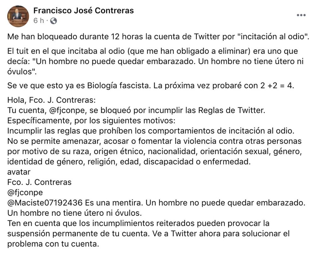 Anlage 1 Bild: Screenshot Twitteraccount Francisco José Contreras / Eigenes Werk