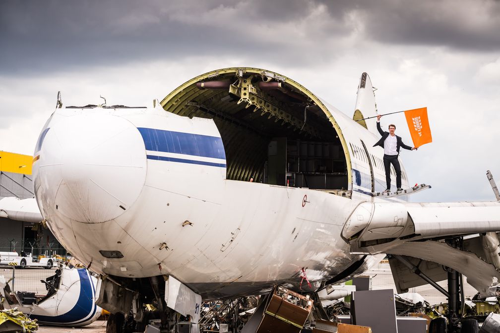 Auf einer der beiden von Schrott24 verwerteten Airbus A310.