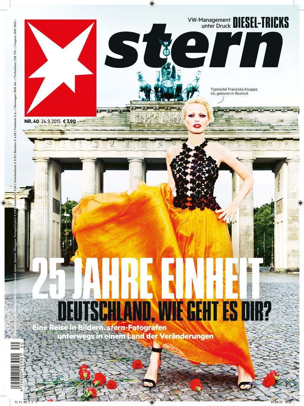 stern Titel 40/2015 Bild: "obs/Gruner+Jahr, STERN/Ellen von Unwerth"