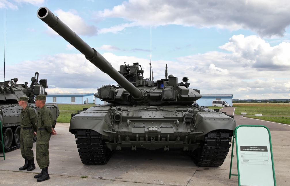 A T-90A tank of the Russian Ground Forces
