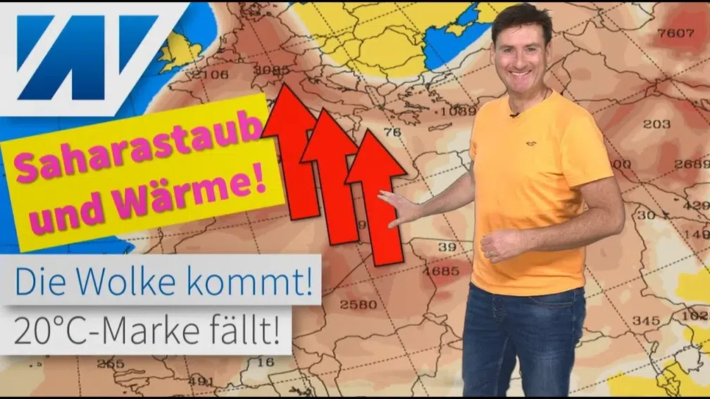 "Freudestrahlend" wurde die "Giftwolke" medial als Sahara-Staub präsentiert Bild: Youtube / UM / Eigenes WErk