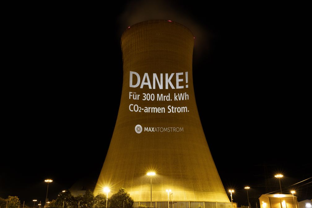 Pro-Atomkraft-Demo am AKW Grafenrheinfeld. Bild: "obs/MAXATOMSTROM/Johannes Kiefer"