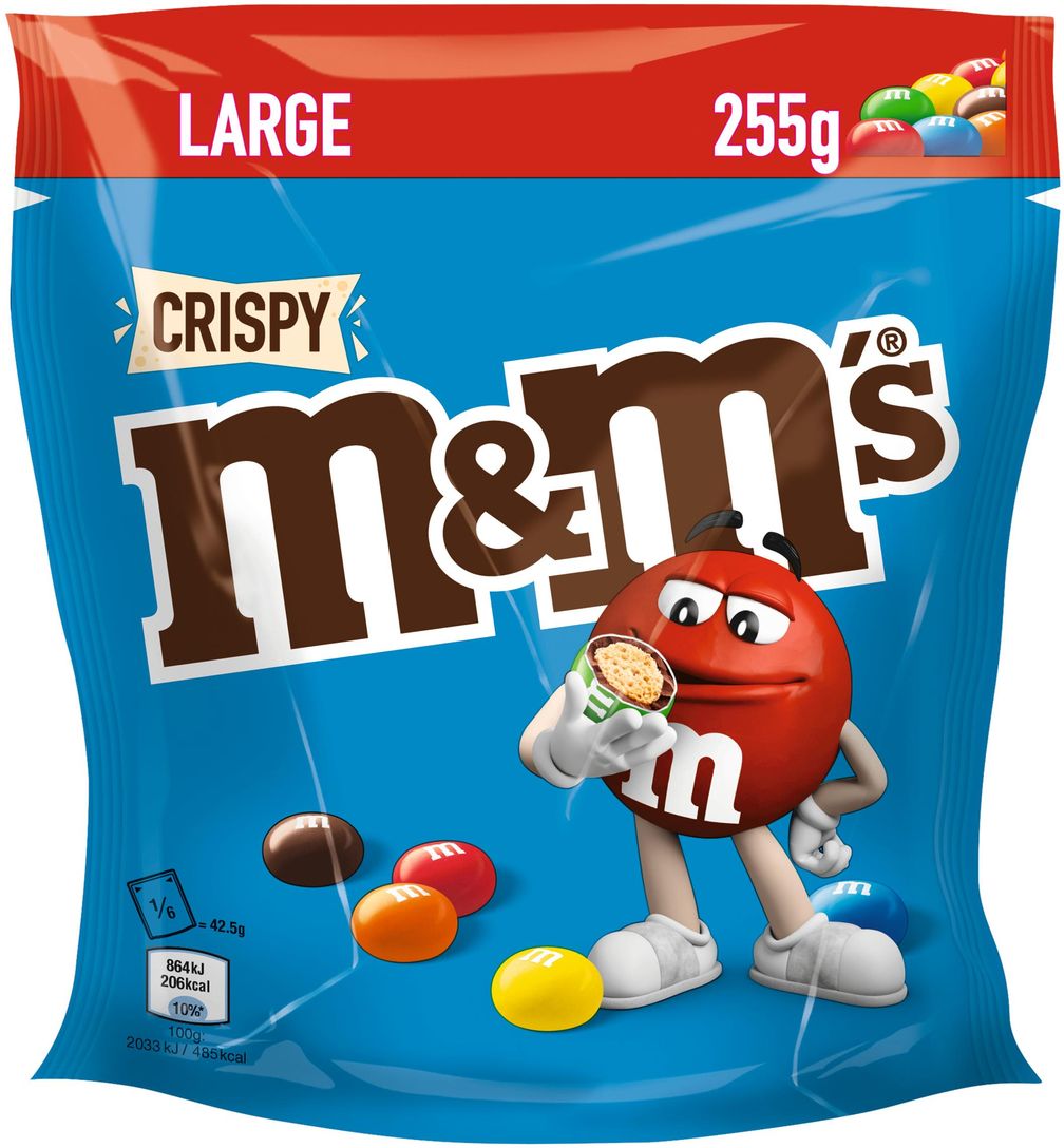 M&M'S® Crispy, 255g; PortionsbeutelEAN/ GTIN: 5000159472081Mindesthaltbarkeitsdatum: 23.01.2022; 30.01.2022  Bild: Mars Wrigley Fotograf: Mars GmbH