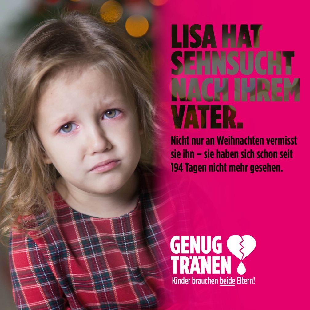 Lisa hat Sehnsucht nach ihrem Vater Bild: Väteraufbruch für Kinder e.V. Fotograf: Väteraufbruch für Kinder e.V.