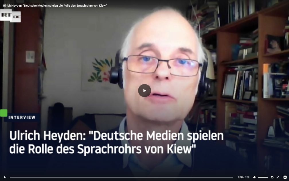 Ulrich Heyden (2022) Bild: Screenshot RT DE / Eigenes Werk