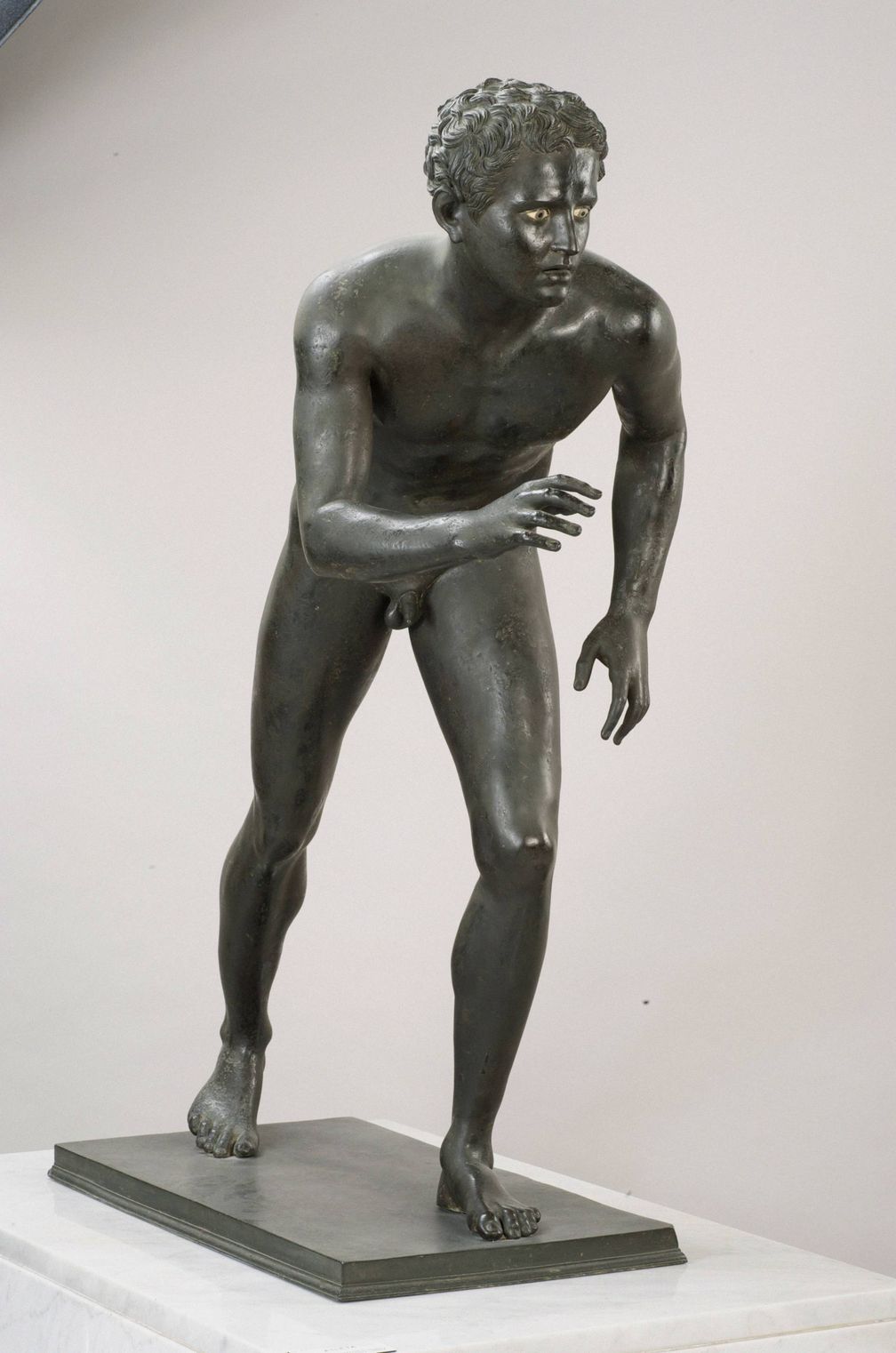 LäuferAus Herculaneum, Villa der Papyri, Bronze, Augusteisch (30 v. - 14 n. Chr.), Inv. Nr. 5627, Neapel, Archäologisches Nationalmuseum /  Bild: Neapel MAN Fotograf: Neapel MAN