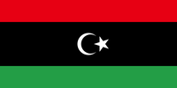 Die Flagge Libyens.