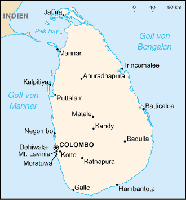 Karte von Sri Lanka Bild: de.wikipedia.org