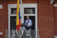 Assange auf dem Balkon der ecuadorianischen Botschaft in London