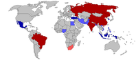 BRICS Staaten und Beitrittskanidaten: Red: BRICS Maroon: Brazil, Russia, India, China (BRICs) Light red: South Africa Blue: Next Eleven Navy blue: Mexico, Indonesia, South Korea, Turkey (MIKT) Light blue: Bangladesh, Egypt, Iran, Nigeria, Pakistan, Philippines, Vietnam