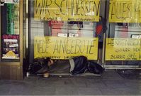 Obdachloser in der Hamburger Innenstadt