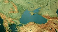 Topographischen Karte des Schwarzen Meeres Bild: Gettyimages.ru / FrankRammspott