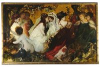 Hans Makart, Moderne Amoretten, Triptychon, signiert auf der Mitteltafel, Öl auf Leinwand, 147 x 236 cm, gerahmt Bild: Dorotheum Fotograf: Dorotheum