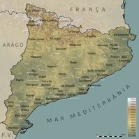 Karte von Katalonien