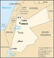 Karte von Jordanien Bild: wikipedia.org