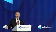 Wladimir Putin während der Rede vor dem Waldai-Club (27.10.22) Bild: Sputnik / Pawel Byrkin / RIA Novosti