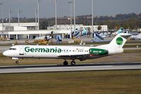 Eine frühere Fokker 100 der Germania