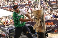 Der neue Deutsche Meister Danny Mahr beim Standing Block Chop