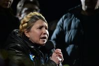Julija Tymoschenko spricht am 22. Februar 2014 auf dem Maidan zu den Demonstranten