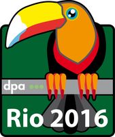 Zeichen der dpa in Rio: der offizielle Pin. Bild: "obs/dpa Deutsche Presse-Agentur GmbH/Dr. Raimar Heber"