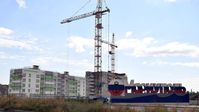 Archivbild: Der Bau der neuen Häuser in Mariupol Bild: Sputnik