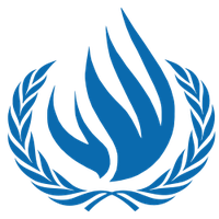 Logo Hohe Kommissar der Vereinten Nationen für Menschenrechte (englisch United Nations High Commissioner for Human Rights, UNHCHR)