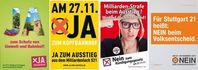 Plakatwerbung zur Volksabstimmung