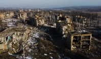 Zerstörungen in Artjomowsk, Aufnahme vom 26. Februar 2023 Bild: Sputnik