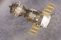 Sojus TMA-7 beim Verlassen der Internationalen Raumstation