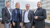 (v.l.): Jan Schönstedt, Louisa Riepe, Gerrit Bastian Mathiesen und Burkhard Ewert (2025) Bild: Unternehmensgruppe NOZ/mh:n Fotograf: Unternehmensgruppe NOZ/mh:n