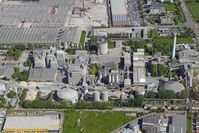 Luftaufnahme des Produktionsstandortes Leimen der HeidelbergCement AG