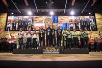 Siegerehrung der Weltmeisterschaft im Sportholzfällen. Bild: STIHL TIMBERSPORTS® Series