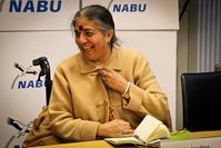 Vandana Shiva bei der Vorstellung der Studie in Berlin. Bild: NABU/A. Gretemeier