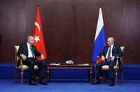 Recep Tayyip Erdoğan  und Wladimir Putin (2022) Bild: WJATSCHESLAW PROKOFJEW / Sputnik