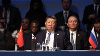 Chinas Staatspräsident Xi Jinping am 24. August bei einer Sitzung im Rahmen des BRICS-Gipfeltreffens in Johannesburg, Südafrika Bild: Sputnik / Sergei Bobylew