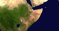 Satellitenaufnahme des Horn von Afrika