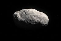 Künstlerische Darstellung des einzigartigen Gesteins-Kometen C/2014 S3 (PANSTARRS) Bild: ESO/L. Calçada