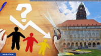 Bild: Rathaus Dresden: Derbrauni / Wikimedia Commons / CC BY 4.0; freigestellt und zugeschnitten Hintergrund: Freepi, Mann: grytsku on Freepik; Montage: AUF1 / Eigenes Werk