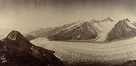 Historisches Foto des Aletschgletschers.Adolphe Braun, ca. 1880