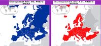 Europarat Mitgliedstaaten vor und nach dem 16. März 2022