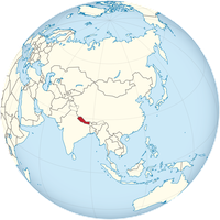 Demokratische Bundesrepublik Nepal auf der Karte