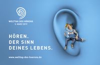 Der Welttag des Hörens 2019 steht unter dem Motto "Check your Hearing - Überprüfe dein Gehör". Damit macht der BVHI gemeinsam mit der WHO auf die Bedeutung eines guten Gehörs sowie auf Möglichkeiten seiner Erhaltung und bestmöglichen Versorgung aufmerksam. Weiterer Text über ots und www.presseportal.de/nr/102395 / Die Verwendung dieses Bildes ist für redaktionelle Zwecke honorarfrei. Veröffentlichung bitte unter Quellenangabe: "obs/Bundesverband der Hörgeräte-Industrie e.V/BVHI"