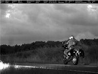 Motorrad Heckkamerabild mit dem neuartigen Überwachungssystem ES3.0. Bild: eso GmbH
